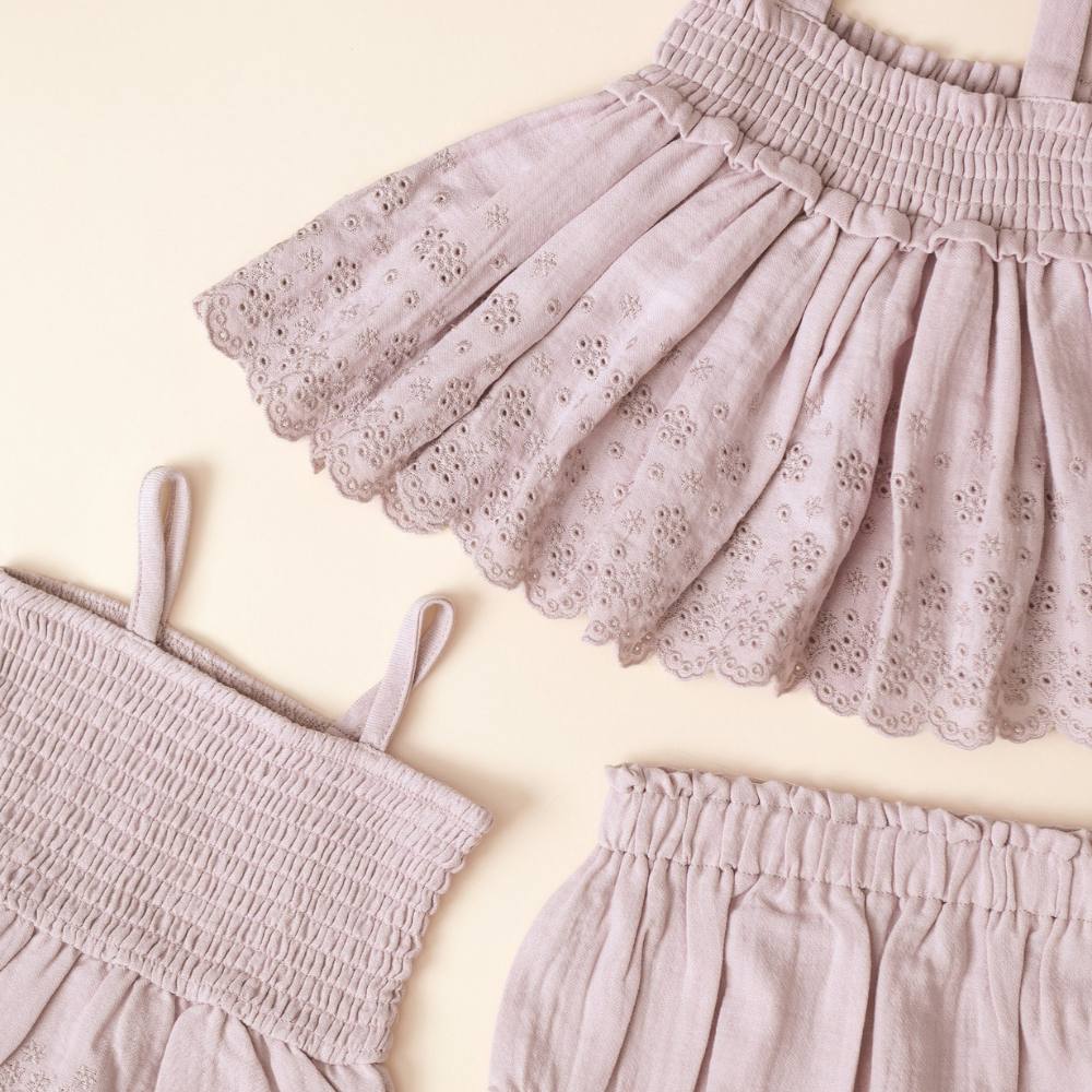 Mae Smocked Top and Bloomer Set by Quincy Mae