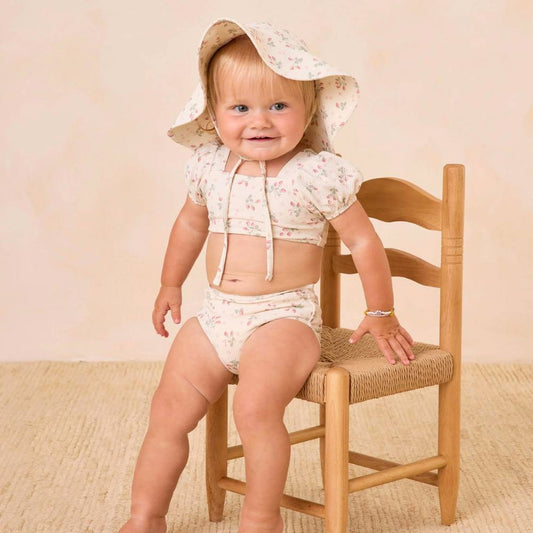 Zippy Two-Piece Swimsuit in Strawberry by Quincy Mae