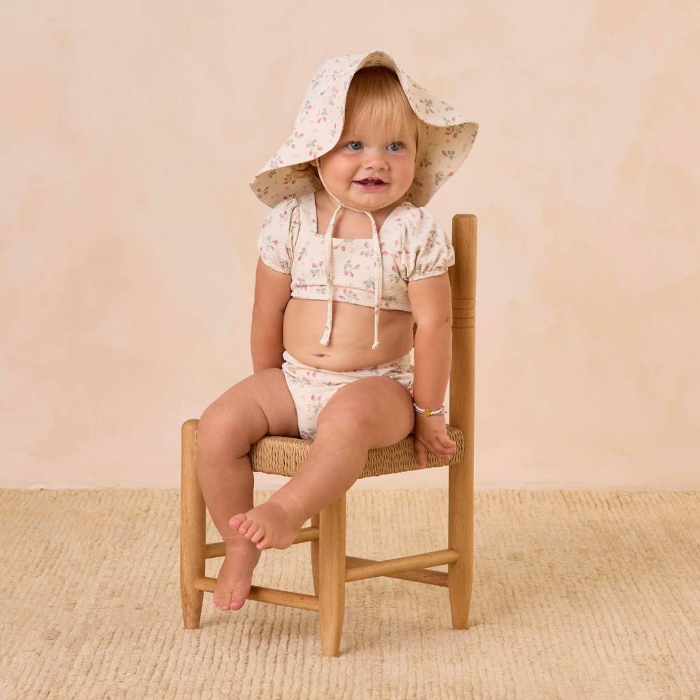 Zippy Two-Piece Swimsuit in Strawberry by Quincy Mae