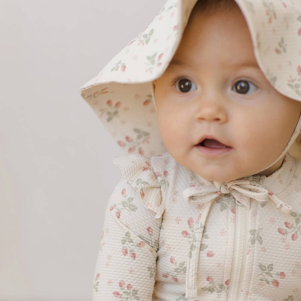 Strawberries Sunhat by Quincy Mae