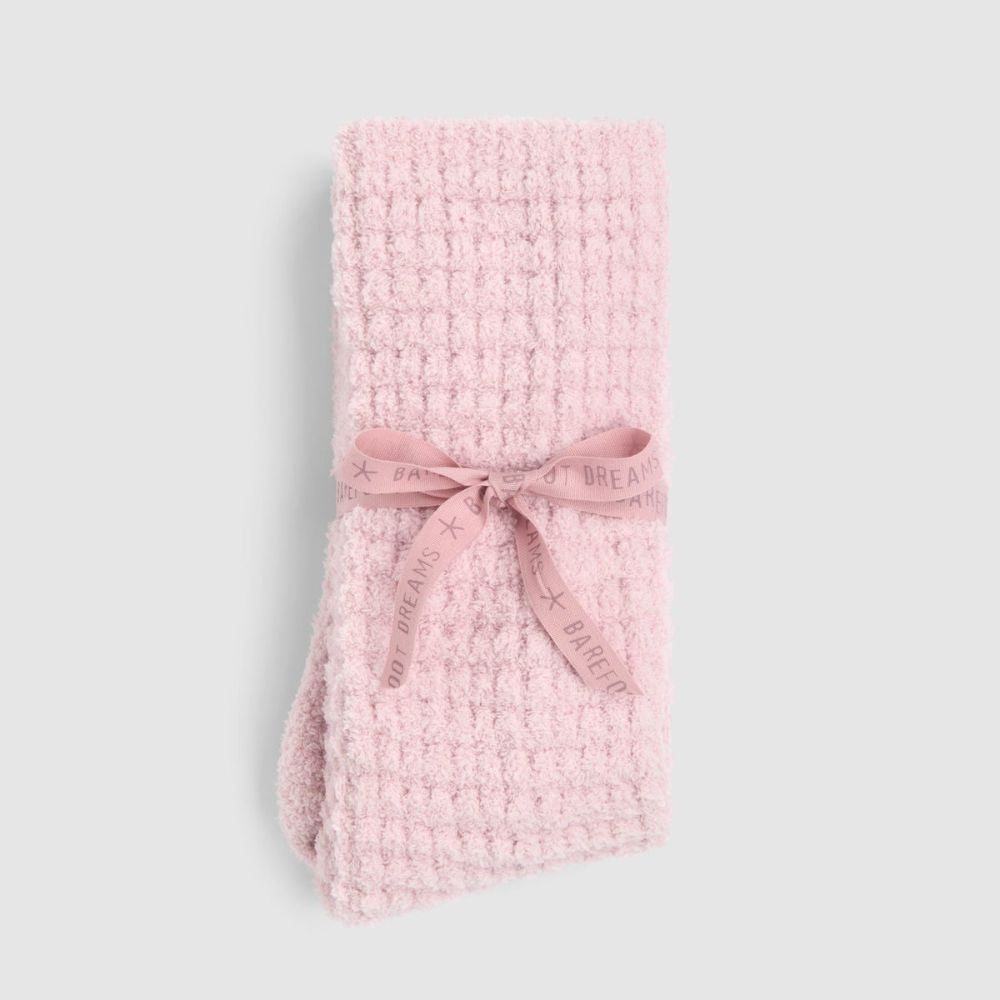 Barefoot Dreams CozyChic Waffle Socks in Petal