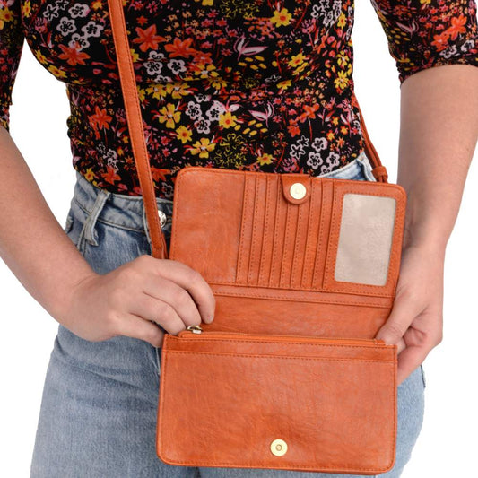 Joy Susan Pumpkin Billie Mini Organizer Crossbody Bag