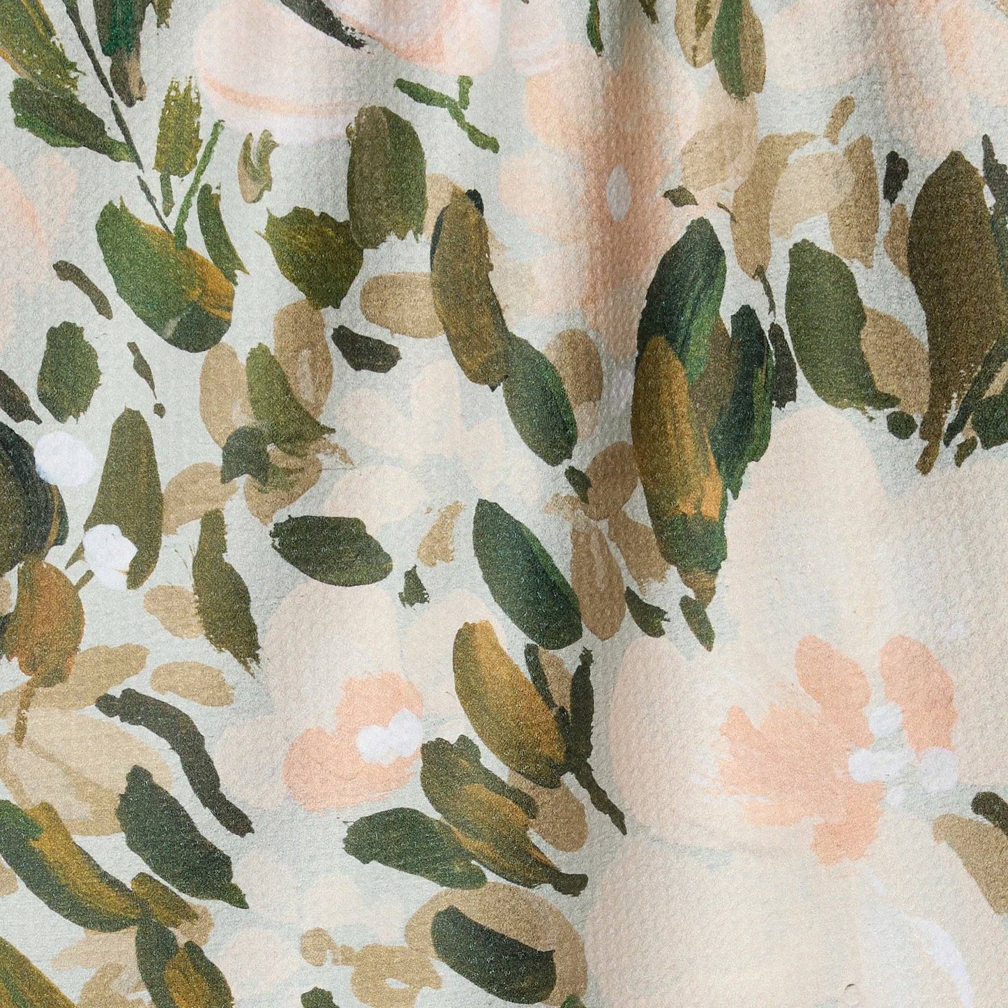 Geometry Painted Blossoms Tea Towel