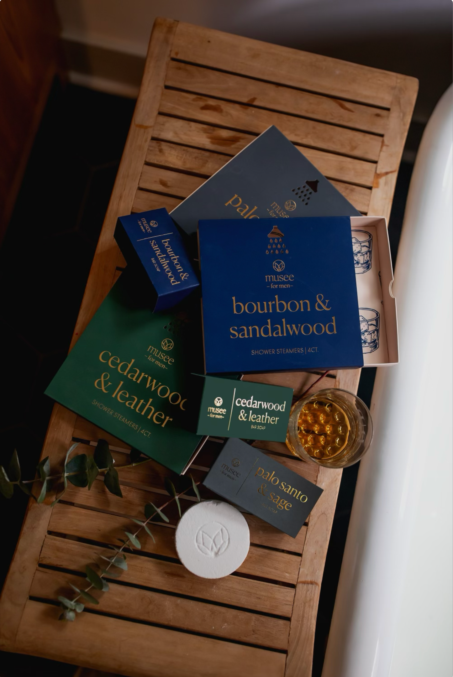 Bourbon & Sandalwood Shower Steamers by Musee