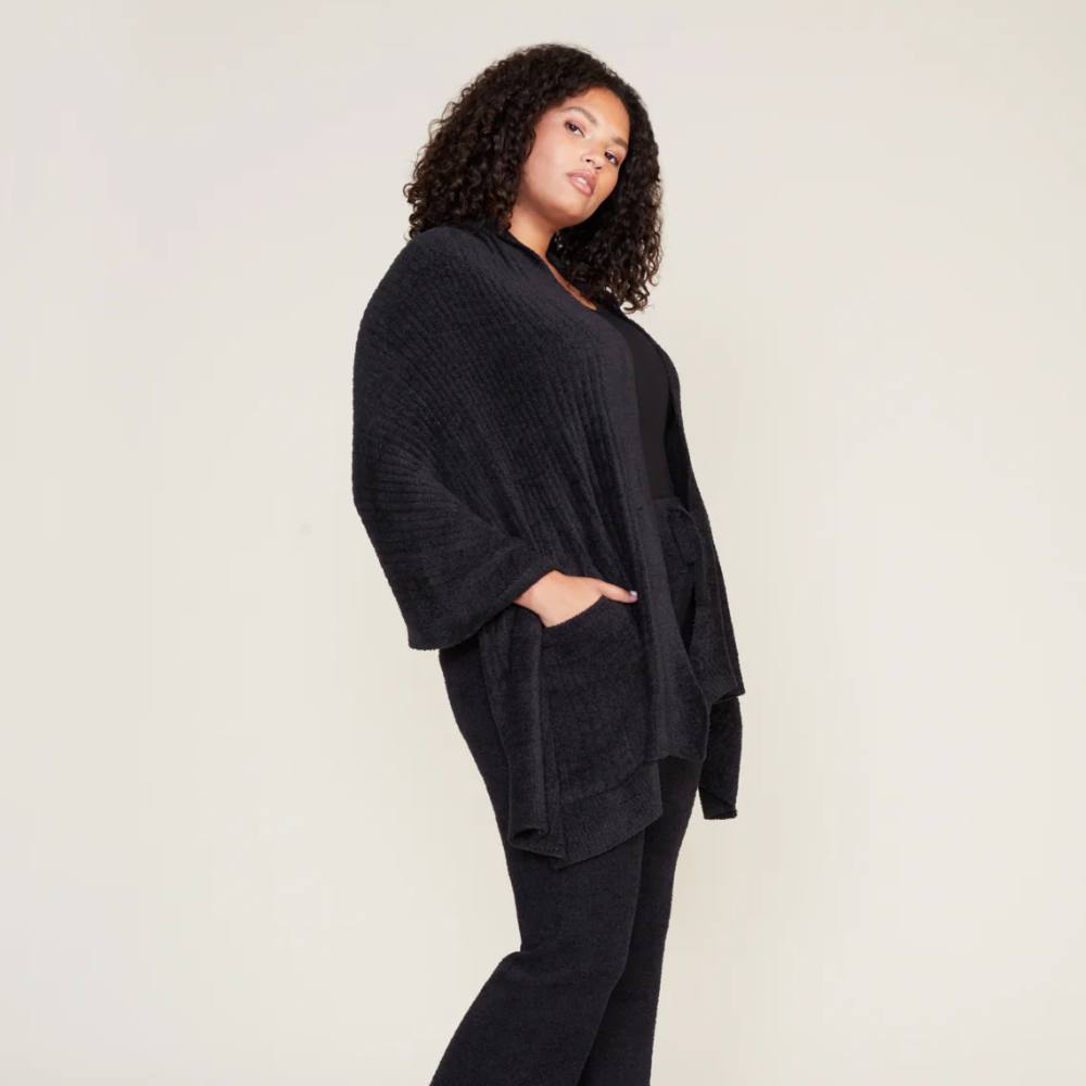 Barefoot Dreams CozyChic Lite Travel Shawl in Black