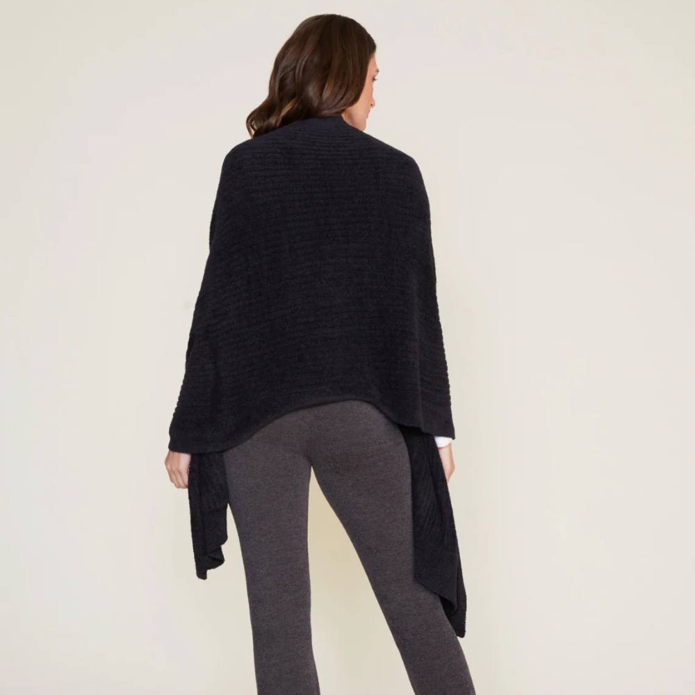 Barefoot Dreams CozyChic Lite Travel Shawl in Black