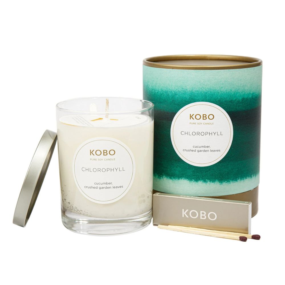Chlorophyll Watercolor Candle by Kobo