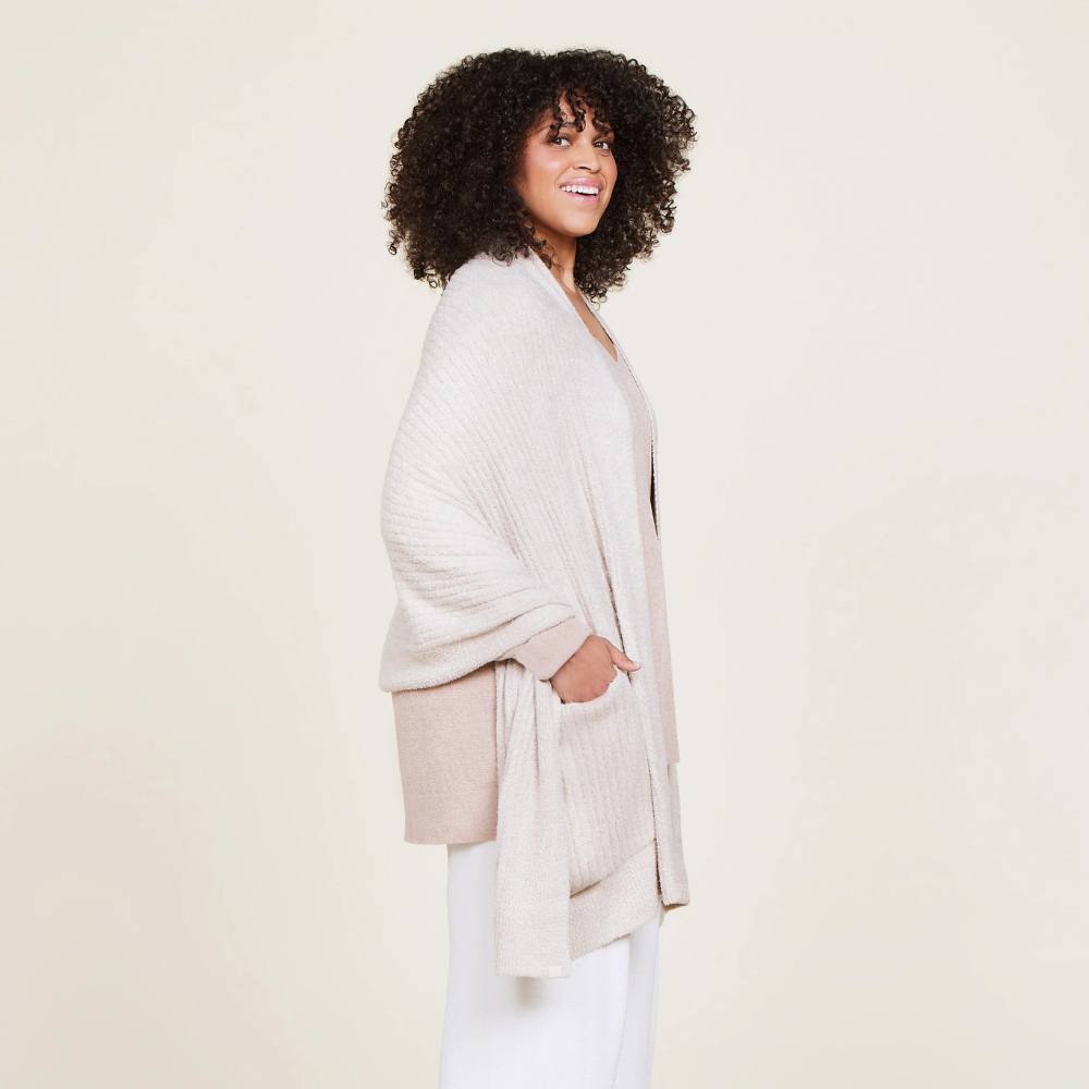 Barefoot Dreams CozyChic Lite Travel Shawl in Stone