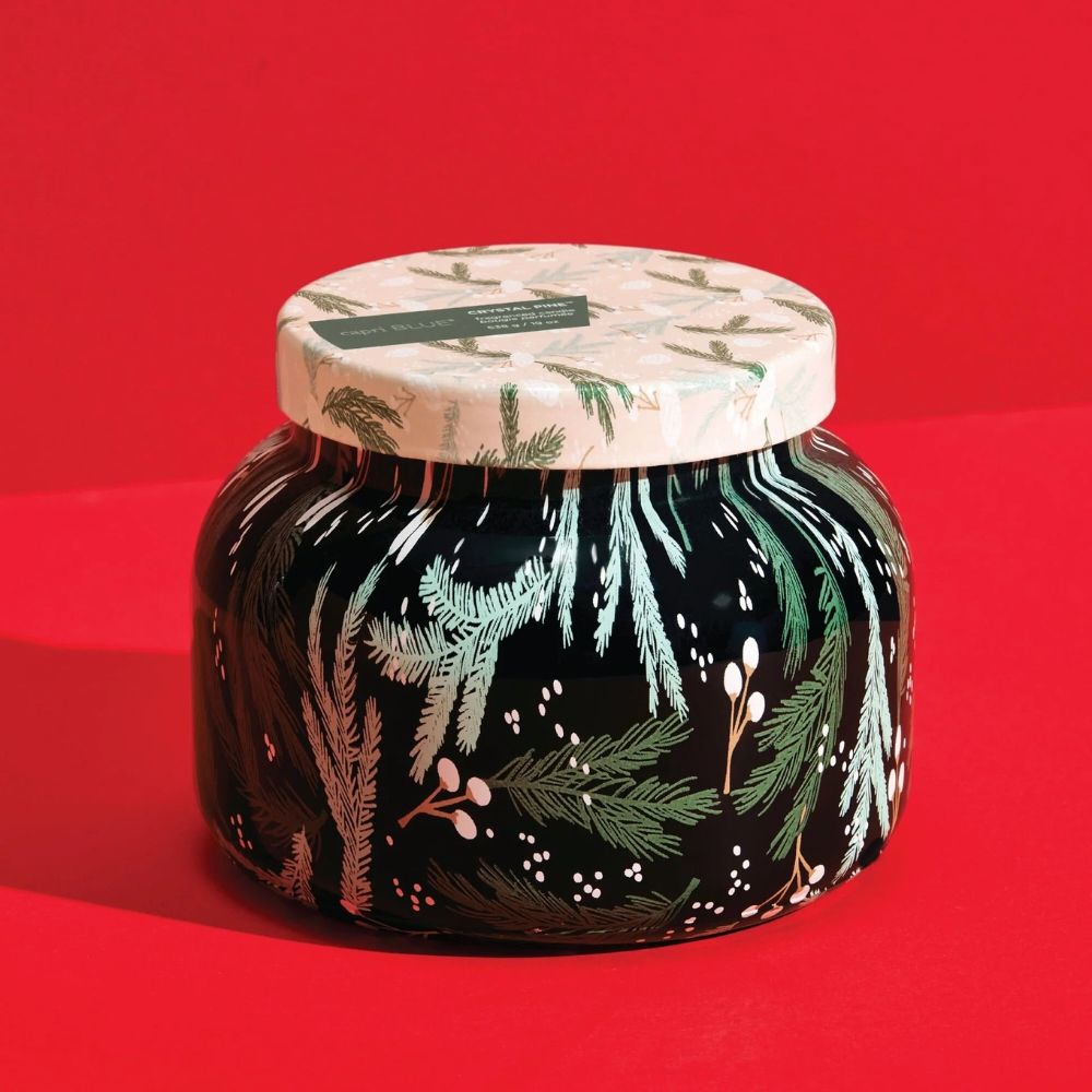 Crystal Pine Holiday Pattern Play Signature Candle by Capri Blue