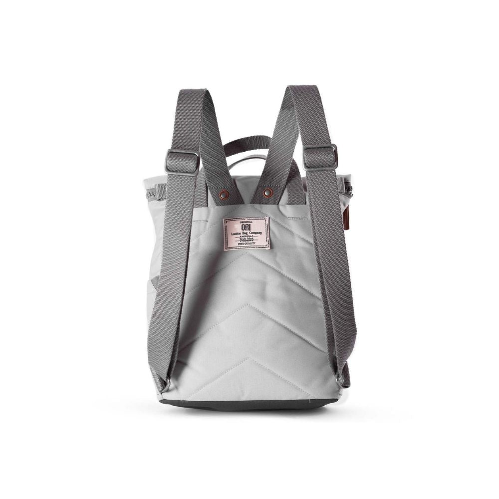 Finchley Medium Recycled Canvas Backpack in Mist by ORI London
