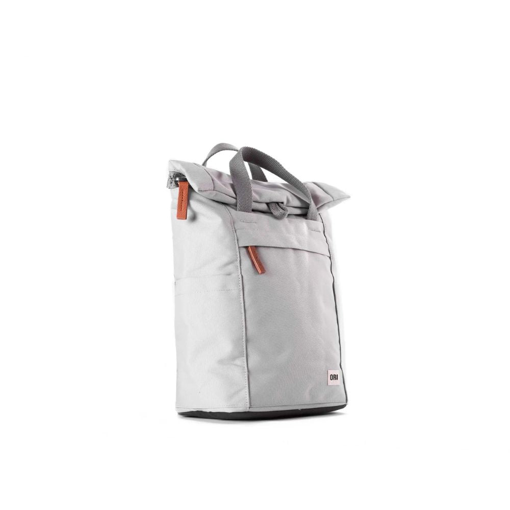 Finchley Medium Recycled Canvas Backpack in Mist by ORI London