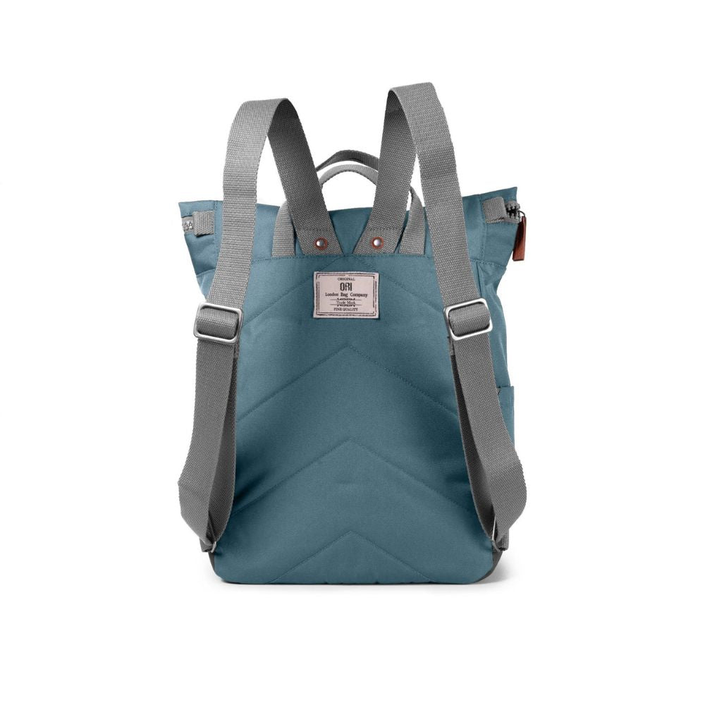 Finchley Medium Recycled Canvas Backpack in Airforce Blue by ORI London