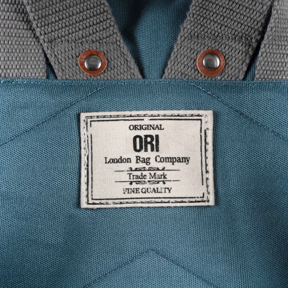 Finchley Medium Recycled Canvas Backpack in Airforce Blue by ORI London