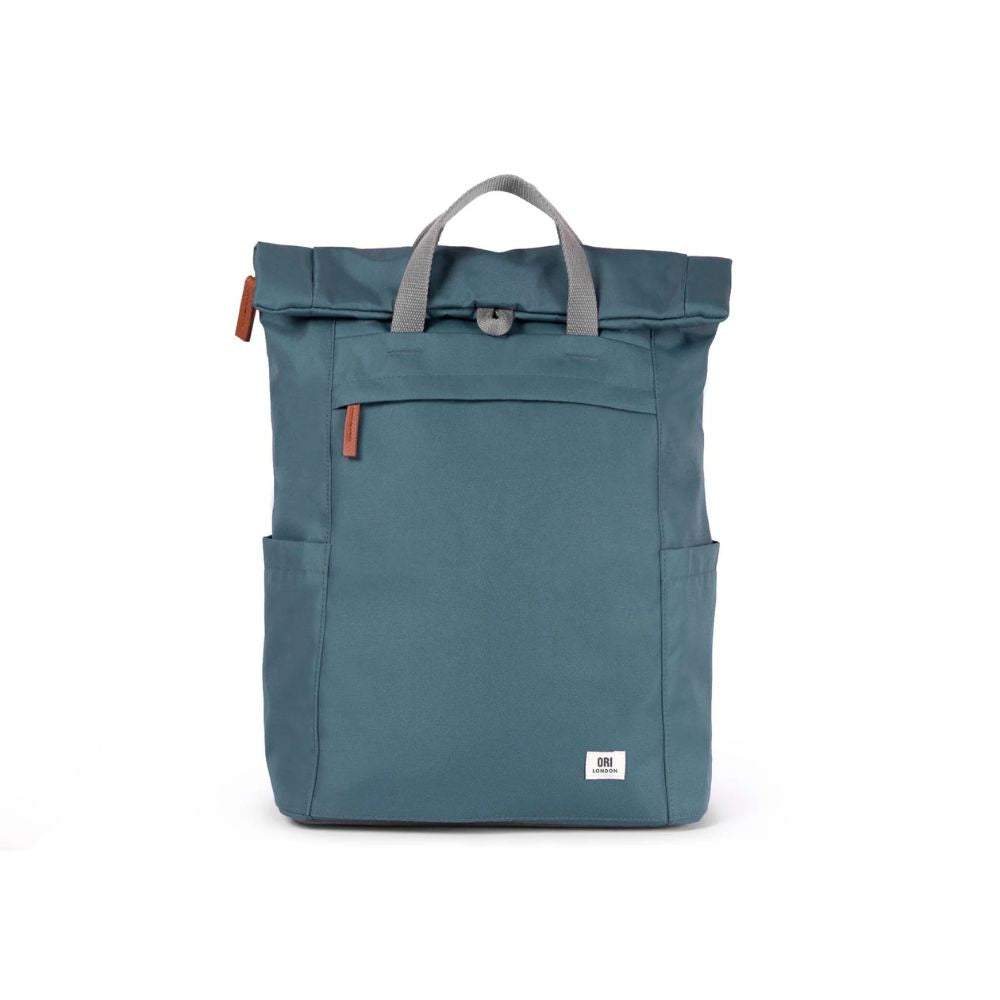 Finchley Medium Recycled Canvas Backpack in Airforce Blue by ORI London