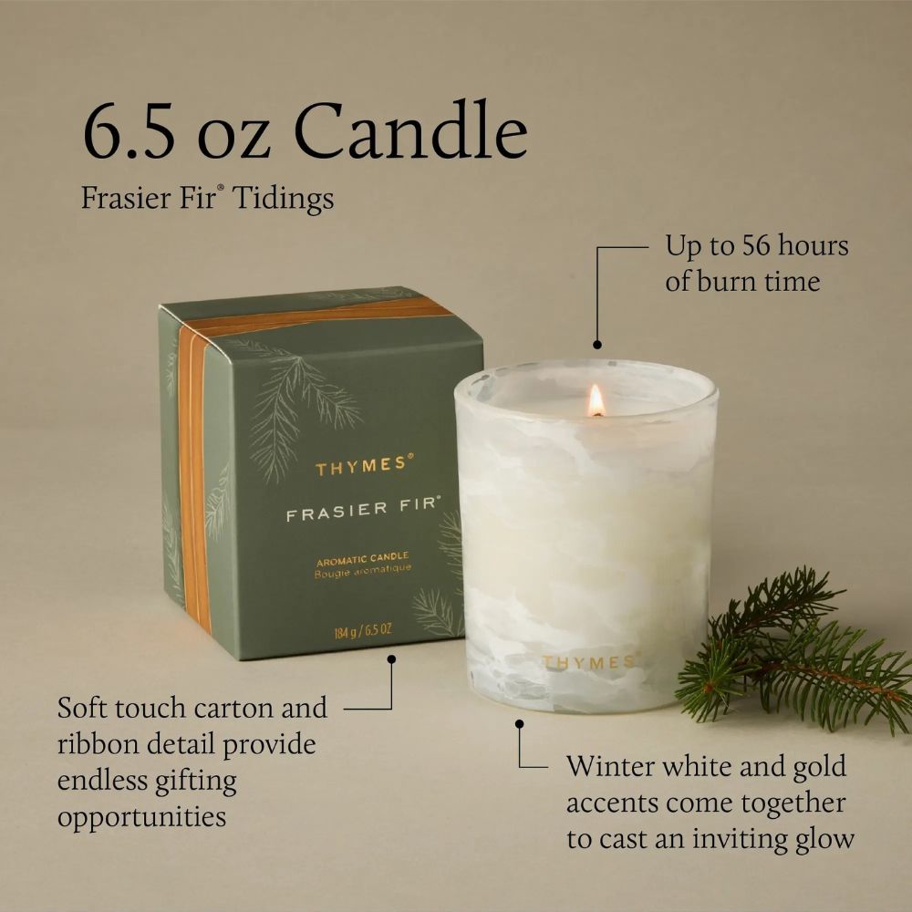 Frasier Fir Tidings 6.5 oz Poured Candle by Thymes