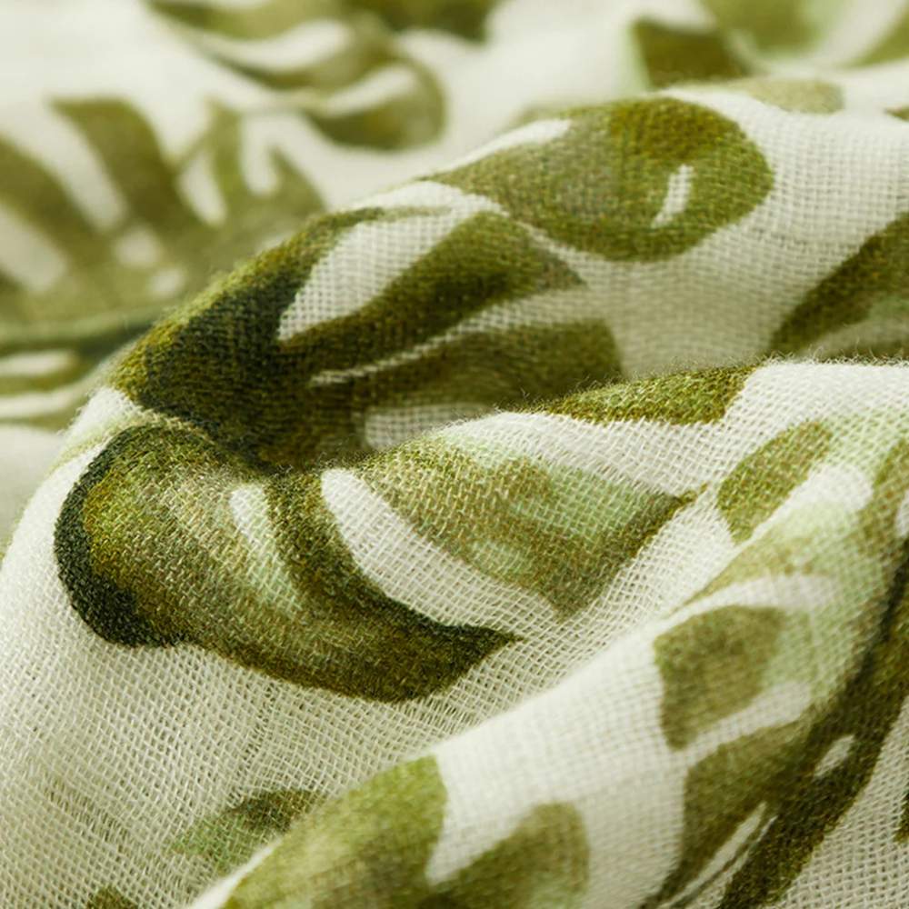 Island Leaf Mini Lovey Two-Layer Muslin Security Blanket by Milkbarn