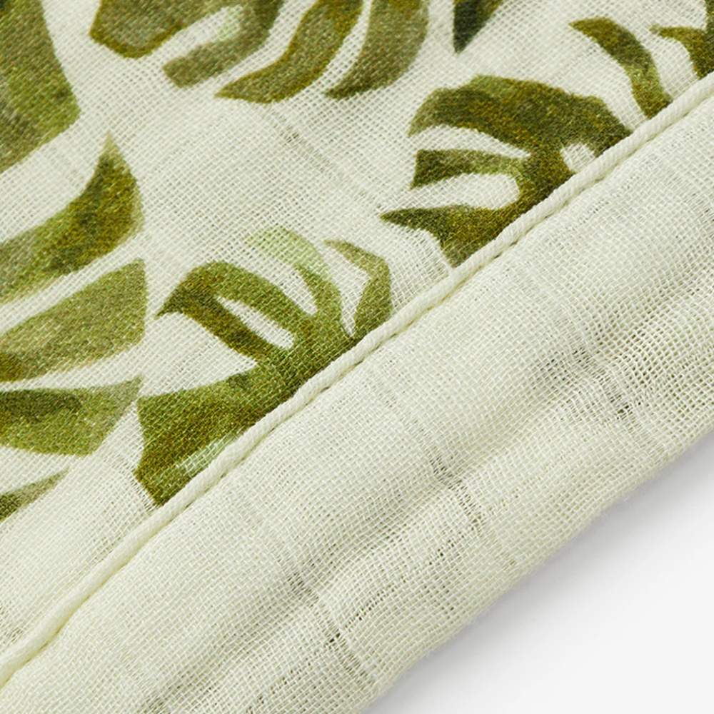 Island Leaf Mini Lovey Two-Layer Muslin Security Blanket by Milkbarn