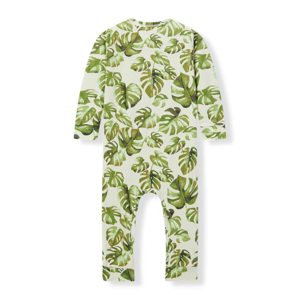Island Leaf Zipper PJ by Milkbarn