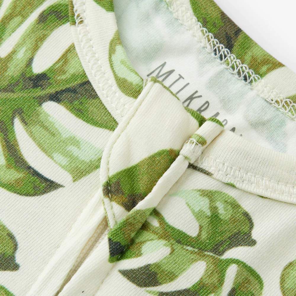 Island Leaf Zipper PJ by Milkbarn