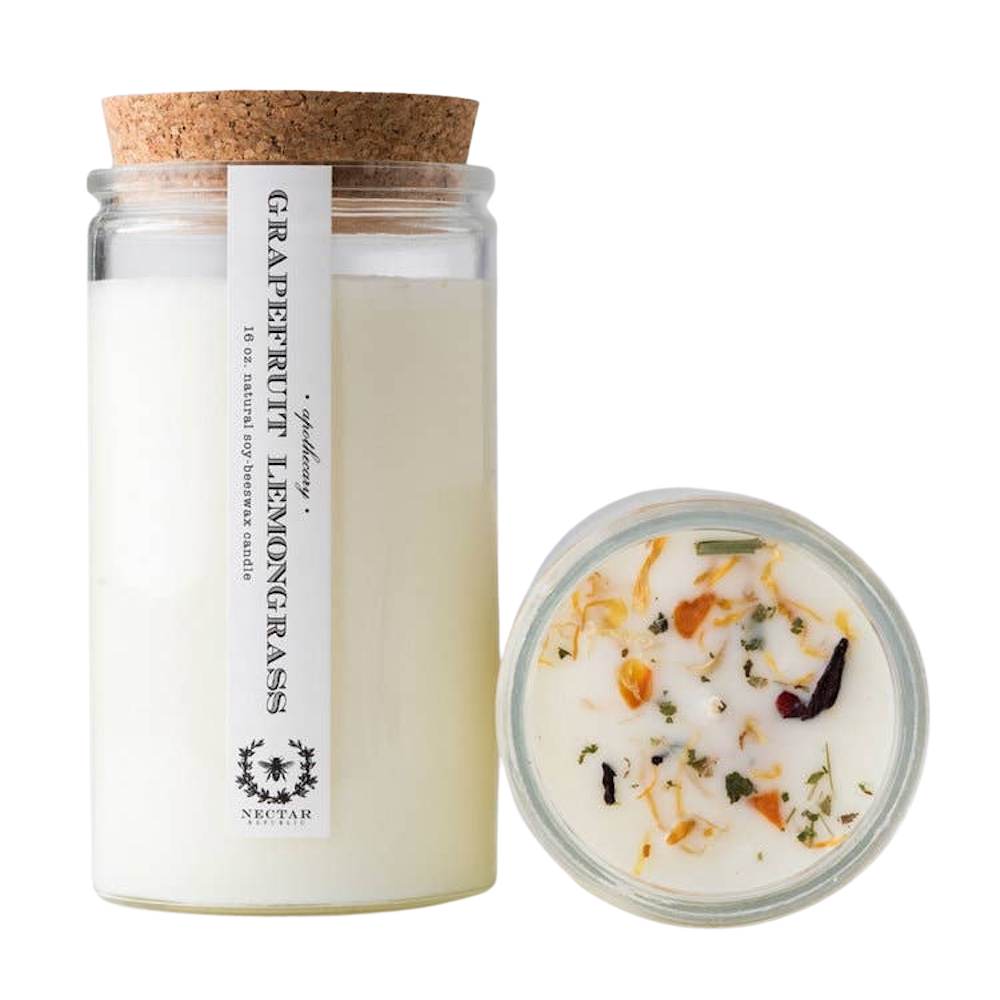 Nectar Republic Grapefruit Lemongrass Apothecary Candle - Uplifting