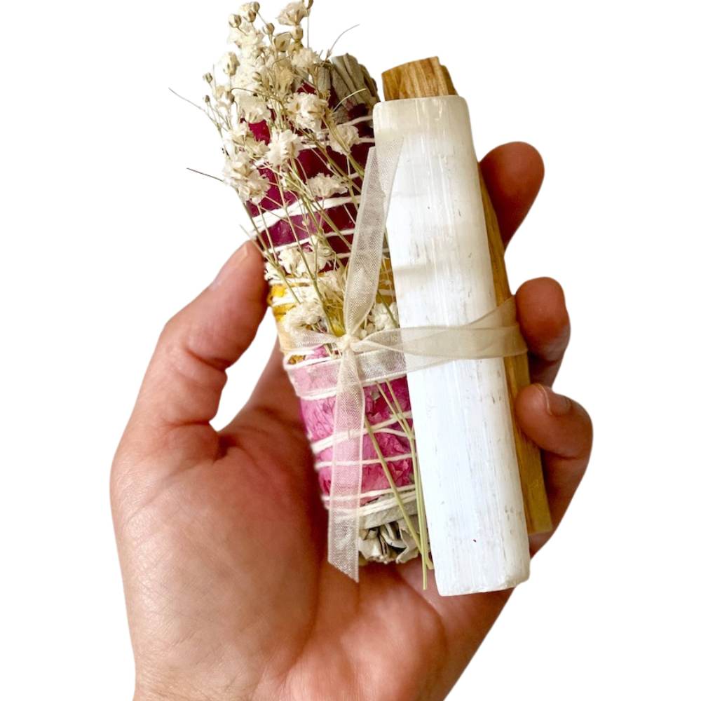 Nectar Republic Healing Floral Sage Smudge Bundle