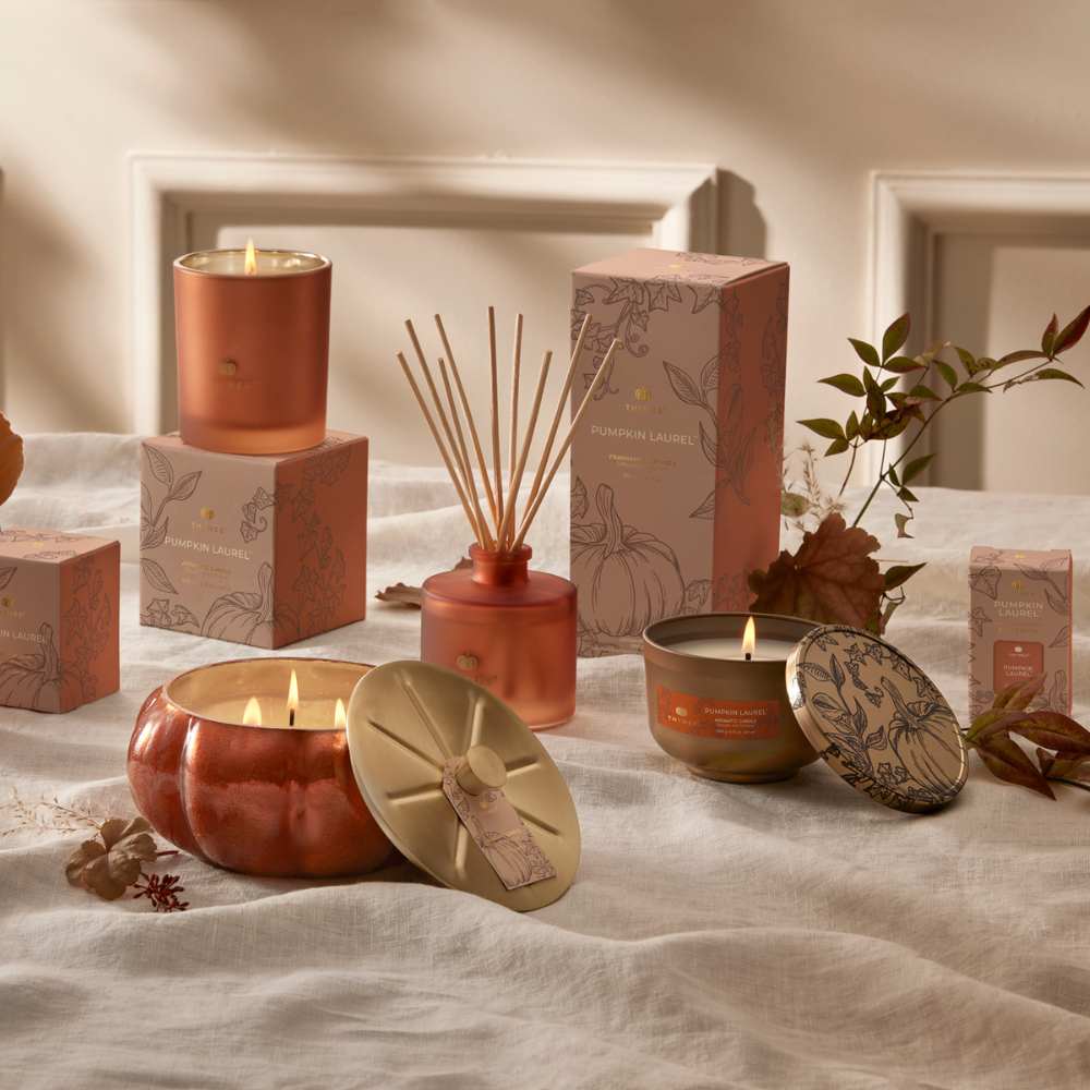Pumpkin Laurel Statement Large Candle by Thymes