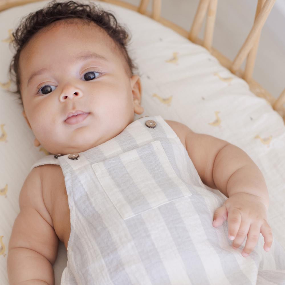 Sky Stripe Hayes Romper by Quincy Mae