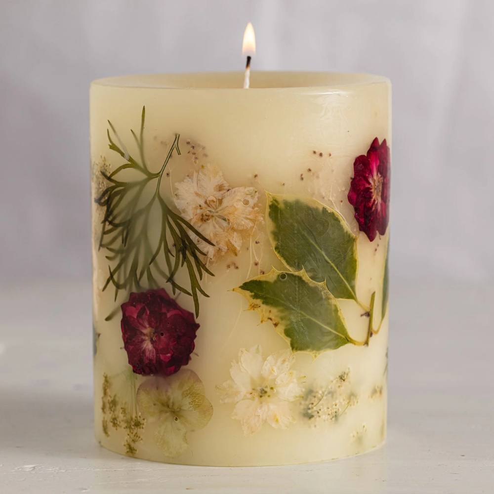 Winterberry Frost Small Round Botanical Candle by Rosy Rings
