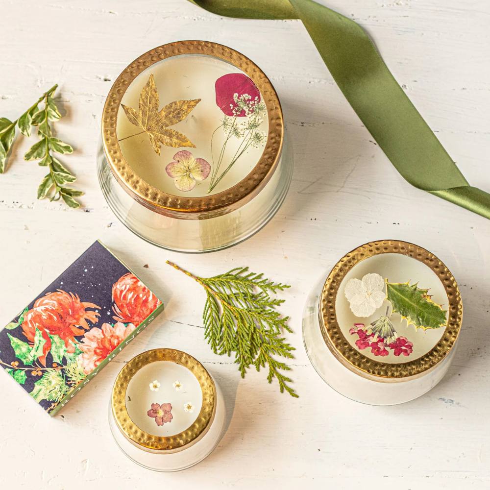 Winterberry Frost Small Pressed Candle by Rosy Rings