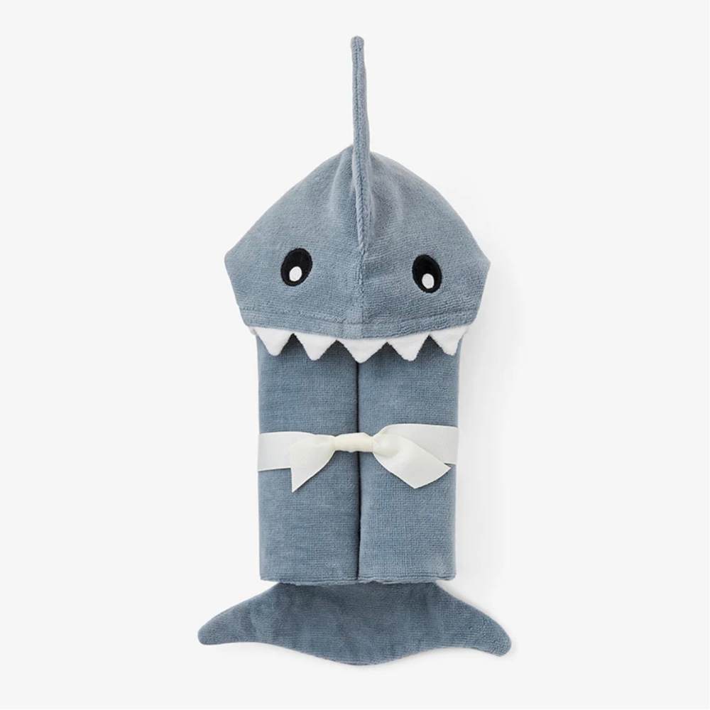 Slate Baby Shark Hooded Bath Towel