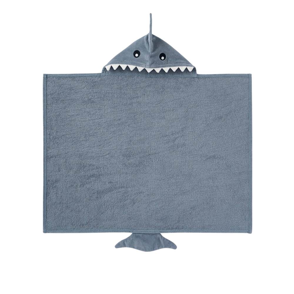 Slate Baby Shark Hooded Bath Towel
