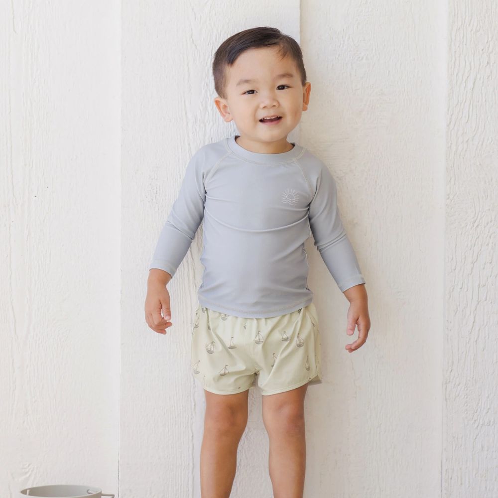 Sailboats Swim Shorts by Quincy Mae