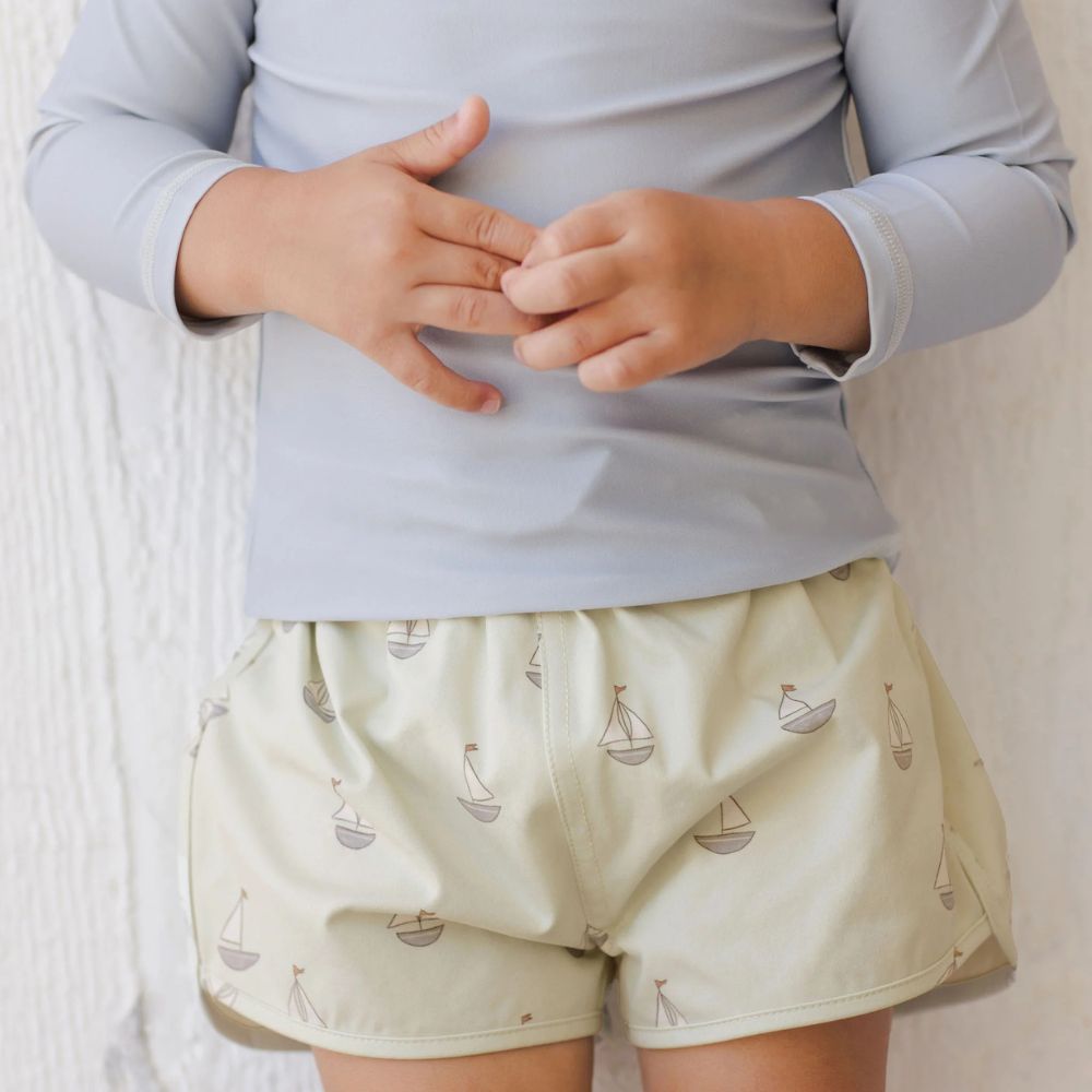 Sailboats Swim Shorts by Quincy Mae
