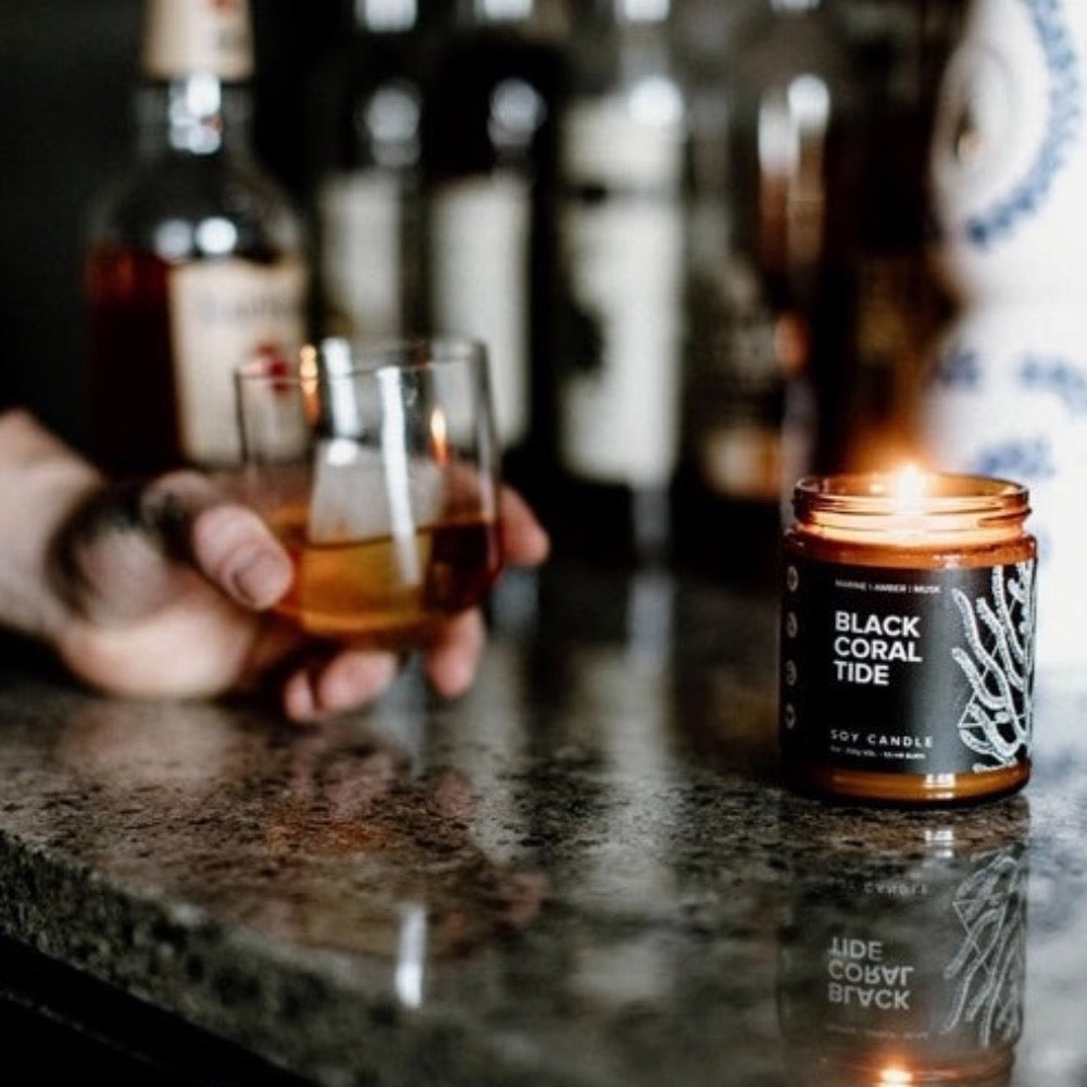 Black Coral Tide Soy Candle from Broken Top Brands lifestyle image