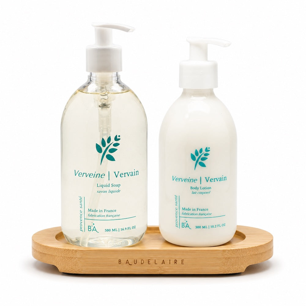 Baudelaire Vervain Soap and Lotion Set with Caddy