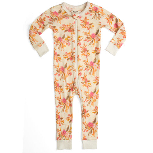 Milkbarn Vintage Floral Zipper Pajama/Romper