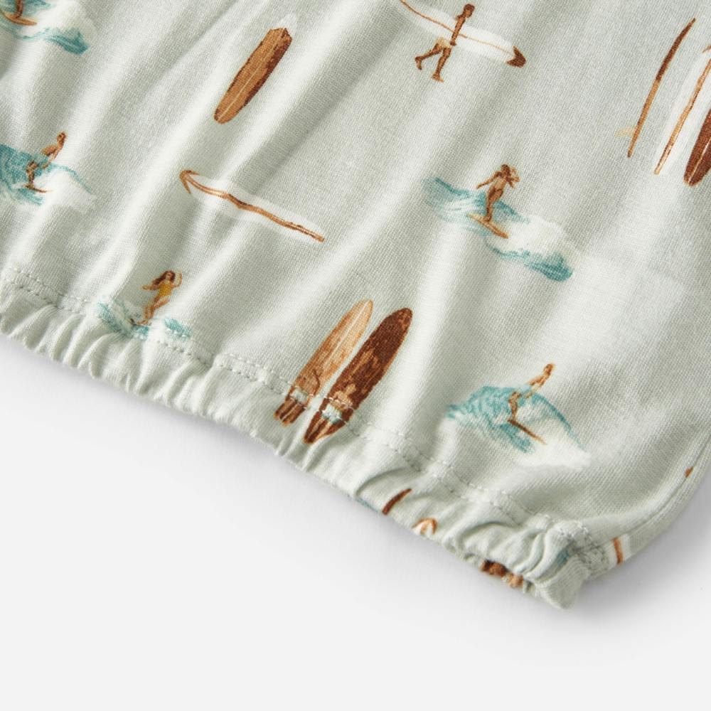 Milkbarn Vintage Surf Newborn Gown and Hat Set