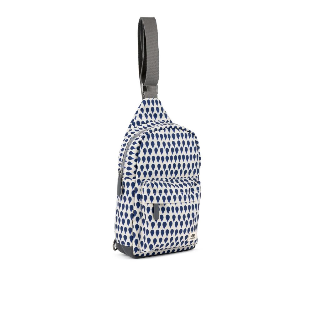Willesden B Recycled Crossbody Bag in Indigo Rain by ORI London