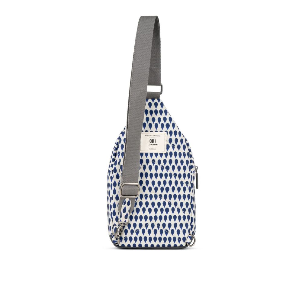 Willesden B Recycled Crossbody Bag in Indigo Rain by ORI London