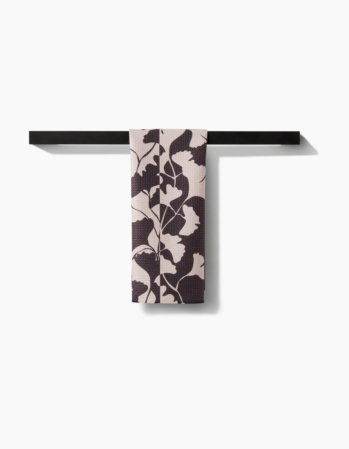 Midnight Ginkgo Tea Towel by Geometry