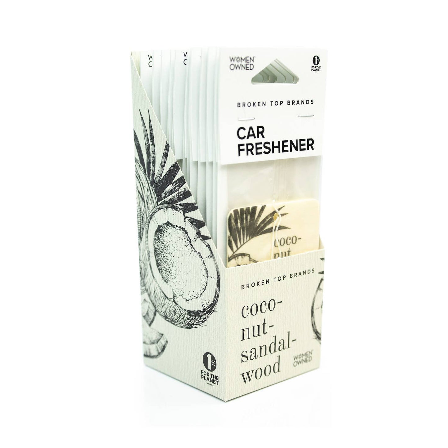 Coconut Sandalwood Car Freshener by Broken Top Brands
