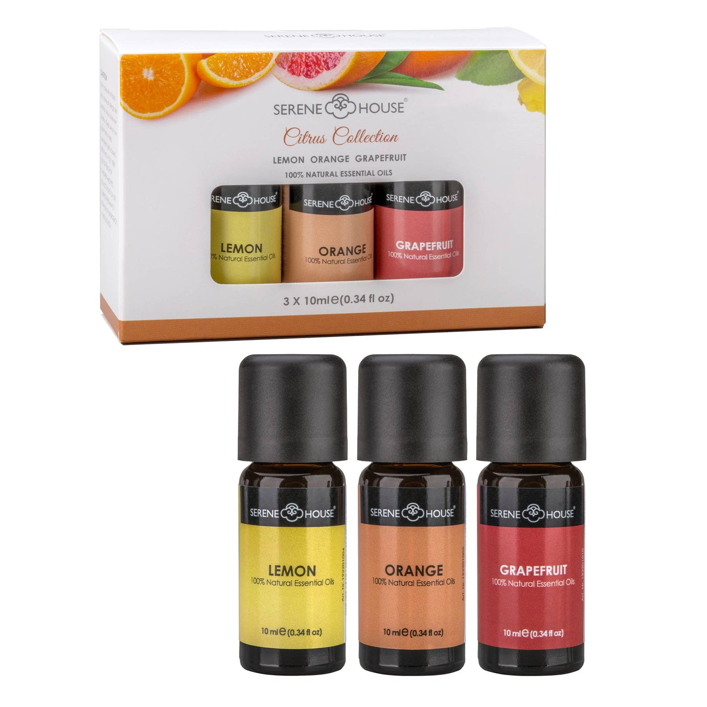 SERENE HOUSE - Citrus Set - 100% Natural Essential Oil Gift Set 10ml