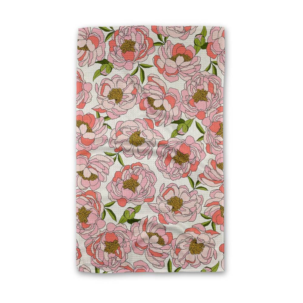 Peony Paradise Tea Towel by Geometry