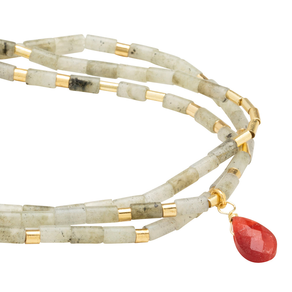 Scout Teardrop Stone of Magic Bracelet or Necklace on card - GRACEiousliving.com