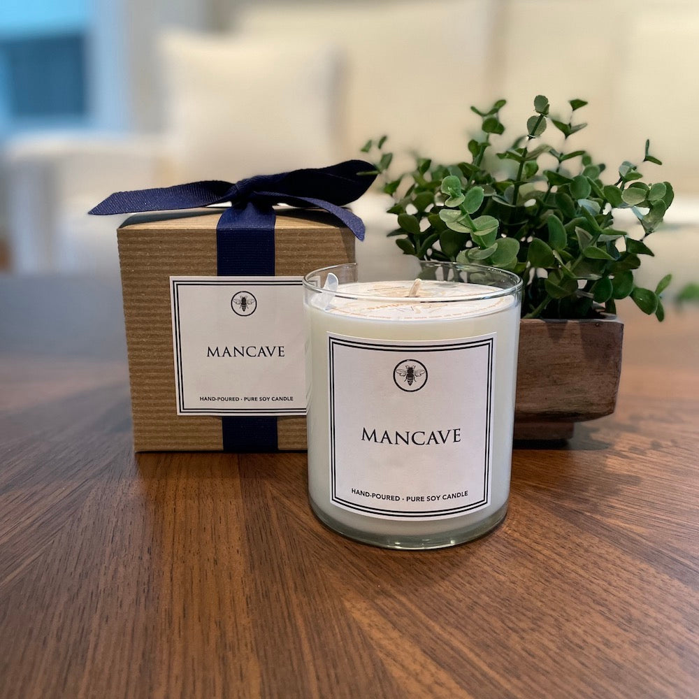 MANCAVE 11 oz. Soy Wax Candle - GRACEiousliving.com