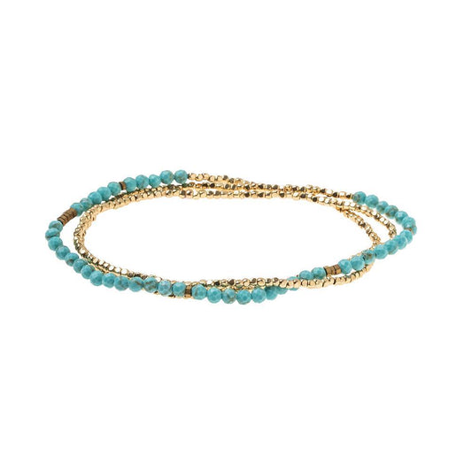 Scout Curated Wears® Delicate Stone Wrap - Turquoise/Gold - Stone of the Sky - GRACEiousliving.com