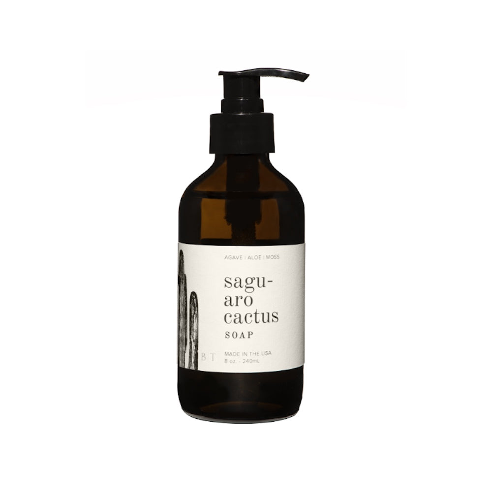Broken Top Saguaro Cactus hand soap in an 8 oz pump bottle