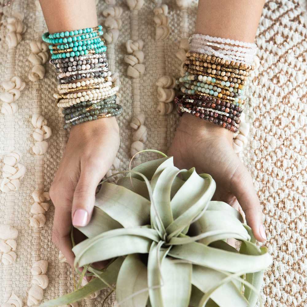 Scout Aqua Terra Stone of Peace bracelet on display card