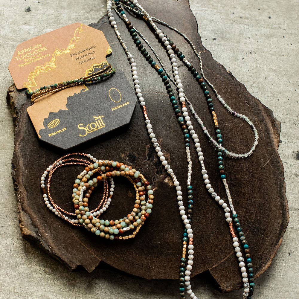 Scout Curated Wears - Stone Wrap: Black Network Agate - Stone of Inner Stability