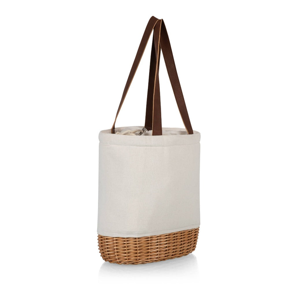 Pico Canvas and Willow Insulated Basket Tote: Natural Canvas